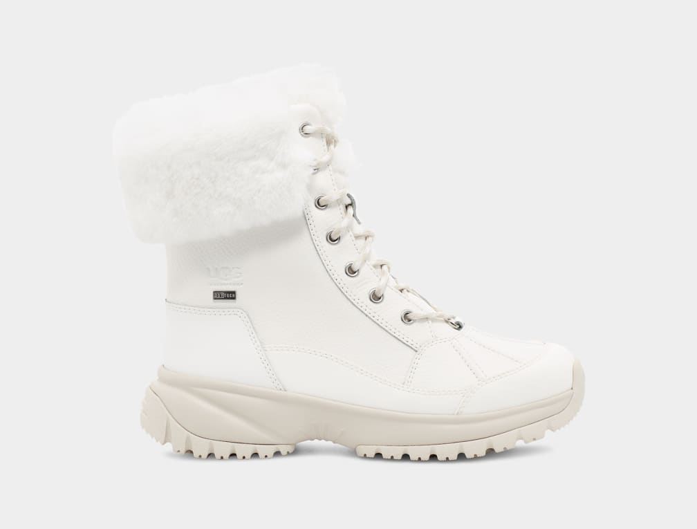 Botas Ugg Yose Fluff Mujer Blancas | Argentina XAQMSPW-37