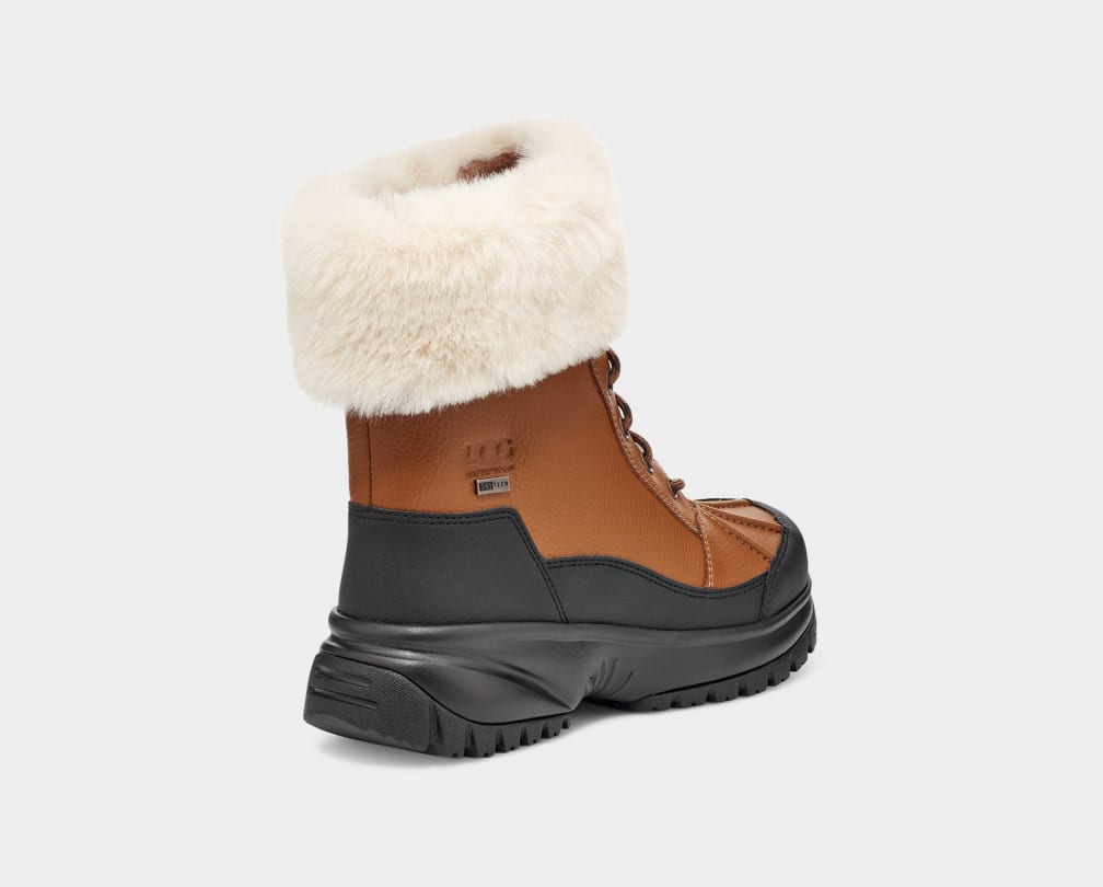 Botas Ugg Yose Fluff Mujer Marrones | Argentina QLOIYWJ-85