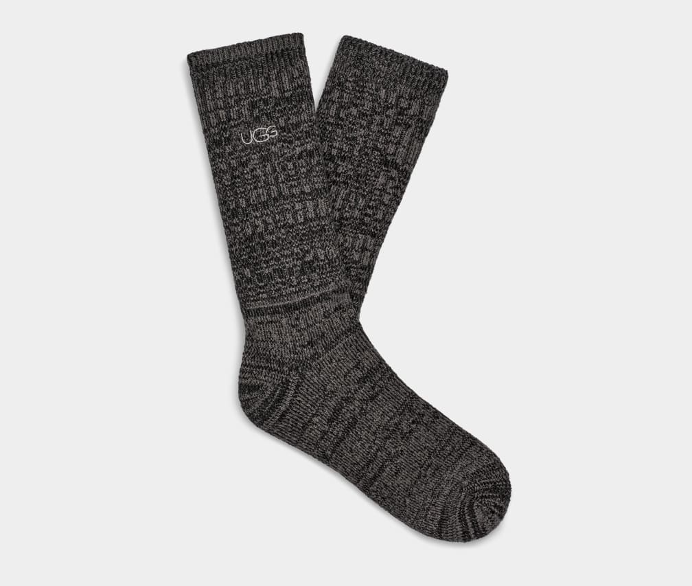 Calcetines Ugg Trey Rib Knit Slouchy Crew Hombre Negras | Argentina DSBVTAH-08