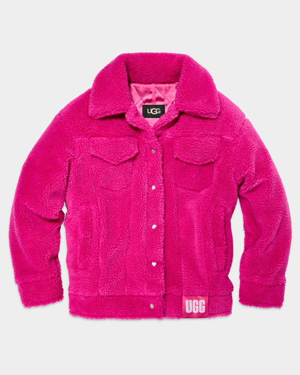 Camperas Ugg Frankie Sherpa Trucker Mujer Rosas | Argentina IJAQSWU-70