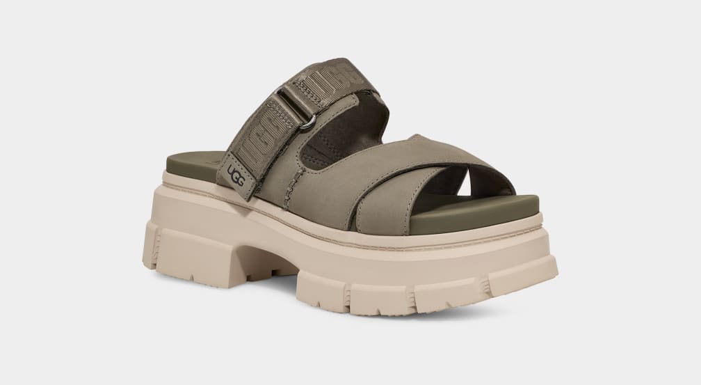 Chanclas Ugg Ashton Mujer Verde | Argentina YLTCRDG-09