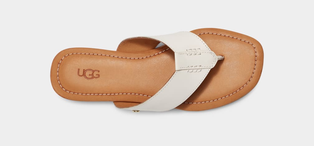 Chanclas Ugg Carey Flip Mujer Blancas | Argentina UWHSQTP-08