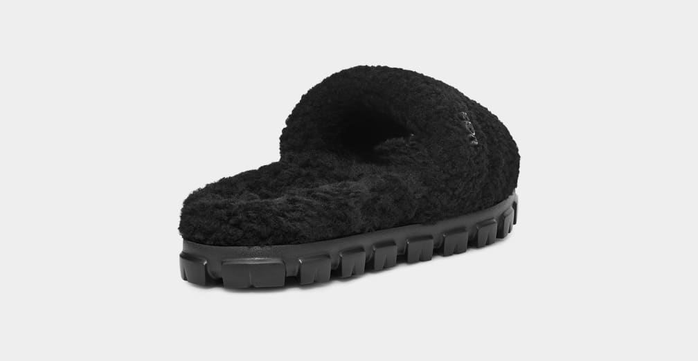 Chanclas Ugg Cozetta Curly Mujer Negras | Argentina YCNUOLW-84