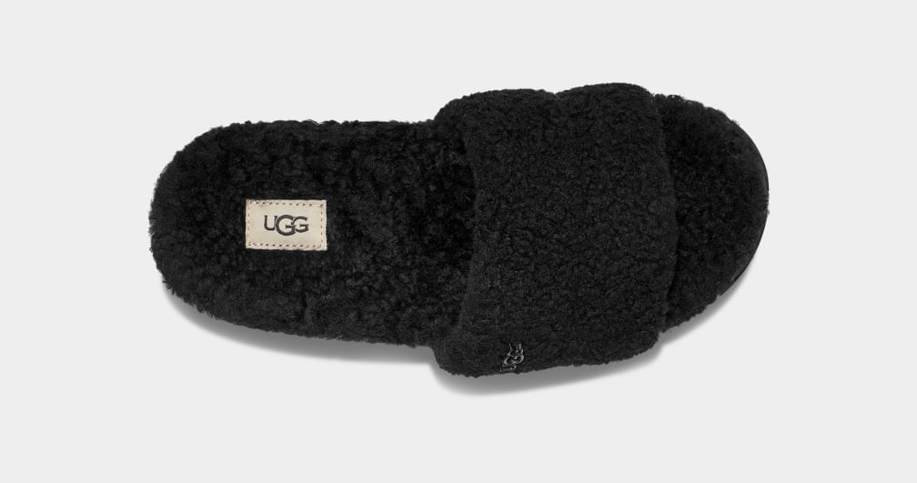 Chanclas Ugg Cozetta Curly Mujer Negras | Argentina YCNUOLW-84