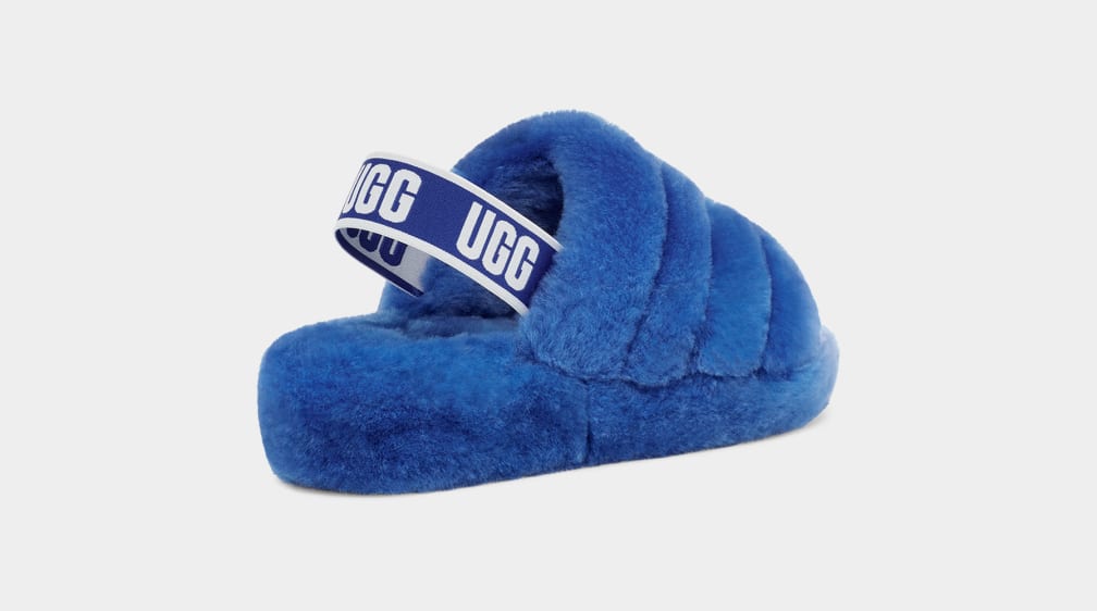 Chanclas Ugg Fluff Yeah Mujer Azules | Argentina LHRVNKX-39