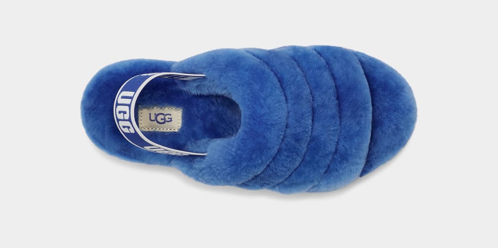 Chanclas Ugg Fluff Yeah Mujer Azules | Argentina LHRVNKX-39