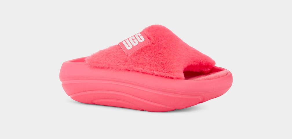 Chanclas Ugg FoamOplush Mujer Coral | Argentina EASJGRN-35