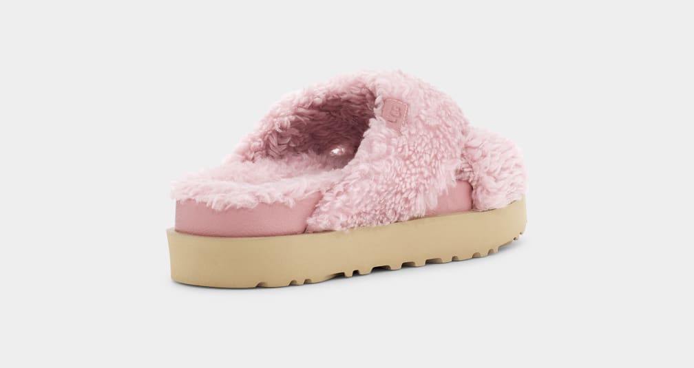 Chanclas Ugg Fuzz Sugar Cross Mujer Rosas | Argentina DAFHRTL-17