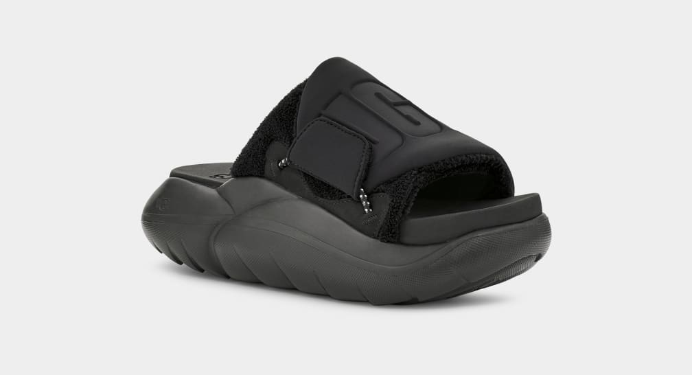 Chanclas Ugg LA Cloud Mujer Negras | Argentina CAGMEJN-06