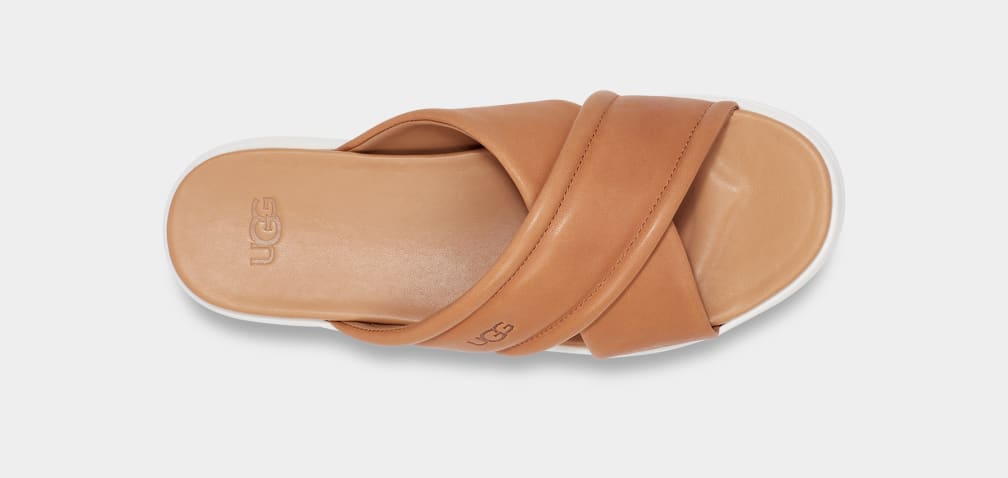 Chanclas Ugg Zayne Crossband Mujer Marrones | Argentina IFSEOLT-36