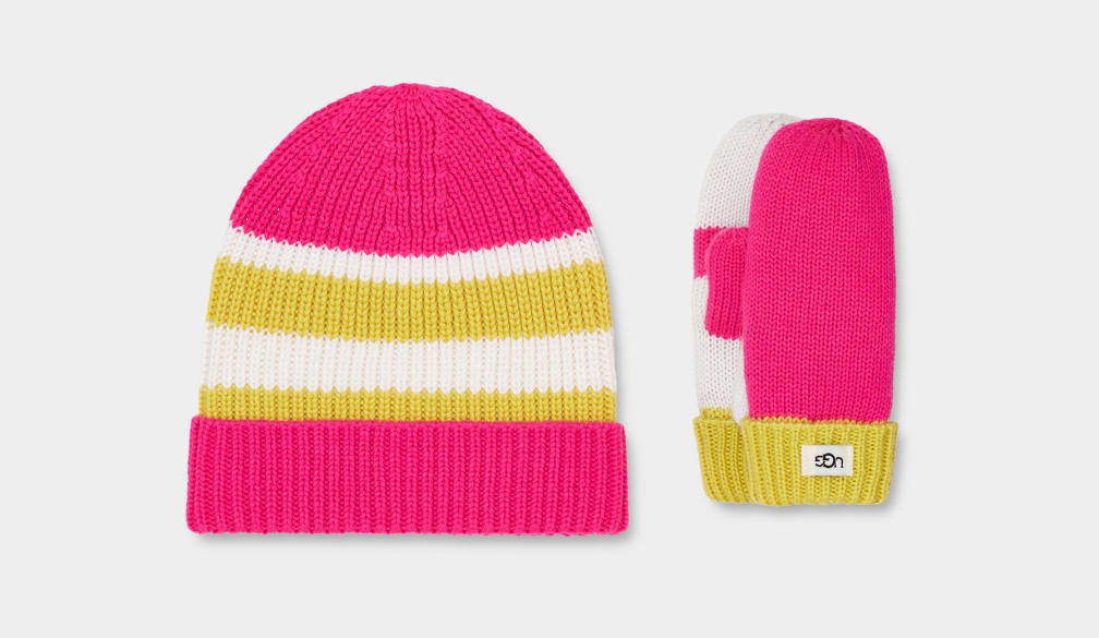 Gorro Ugg Color Block Niños Rosas Multicolor | Argentina AVDPTKO-81