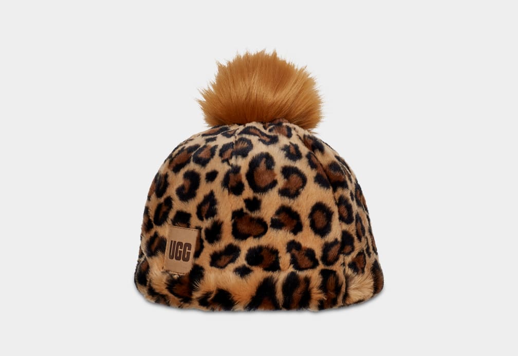 Gorro Ugg Faux Fur W Pom Mujer Beige | Argentina IGRHBYC-28