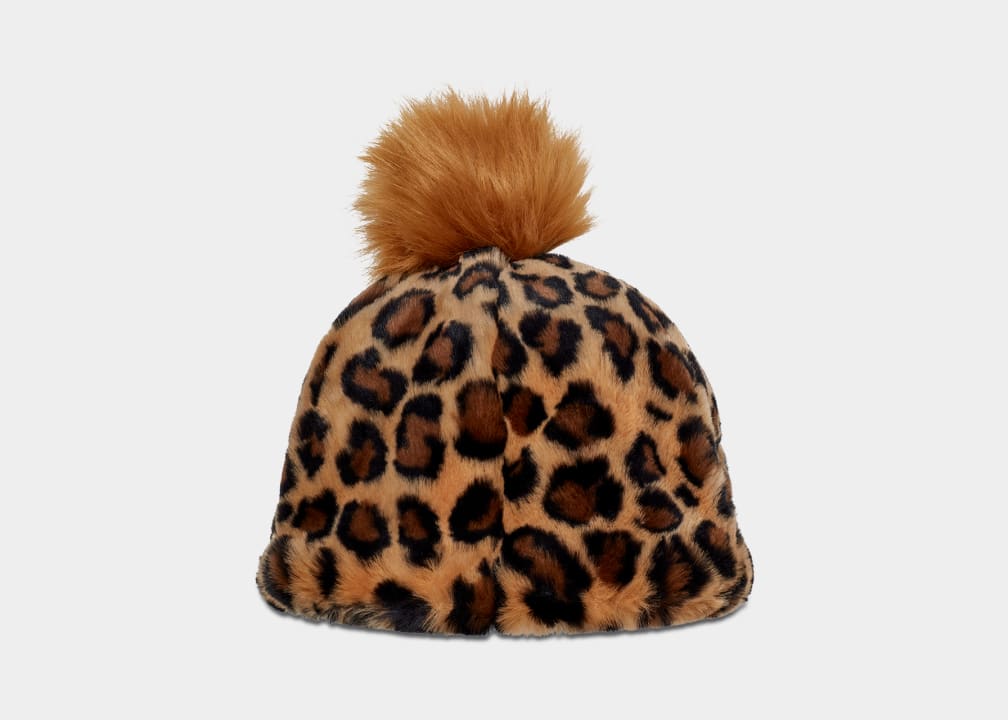 Gorro Ugg Faux Fur W Pom Mujer Beige | Argentina IGRHBYC-28