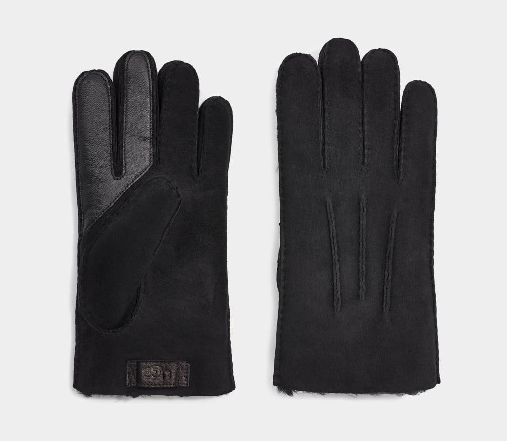 Guantes Ugg Contrast Sheepskin Tech Hombre Negras | Argentina QGLSFIR-89