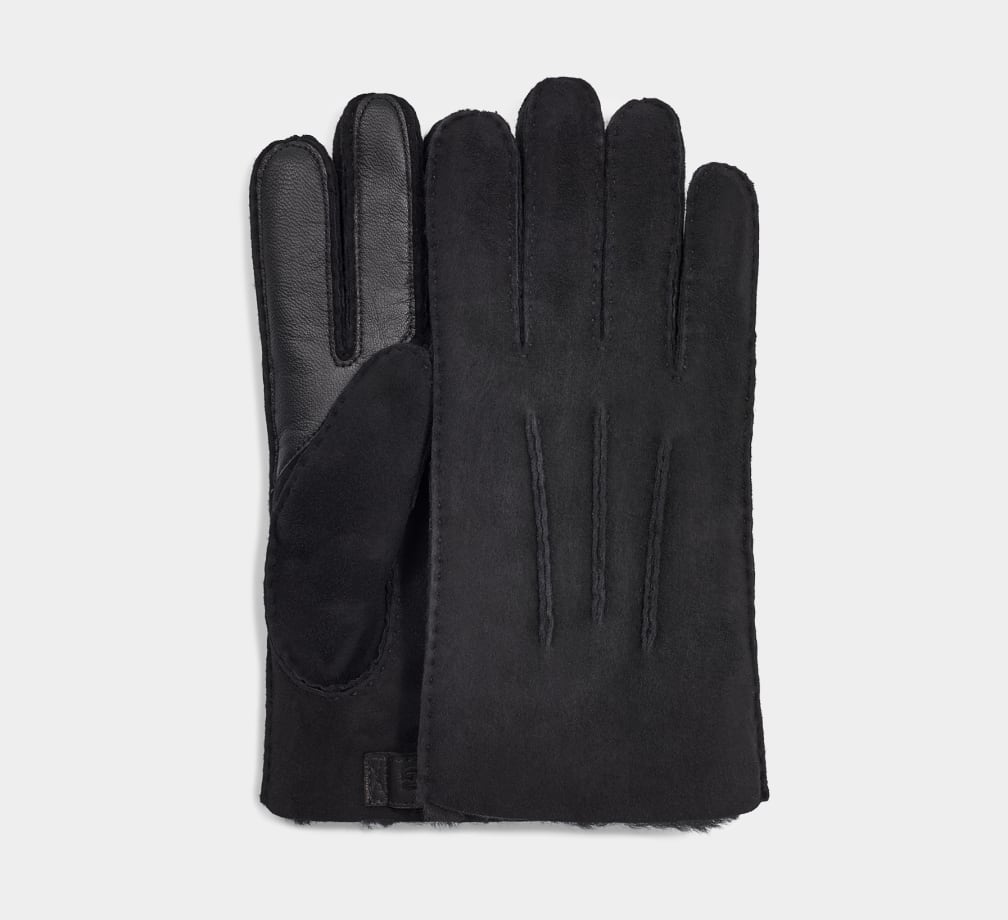 Guantes Ugg Contrast Sheepskin Tech Hombre Negras | Argentina QGLSFIR-89