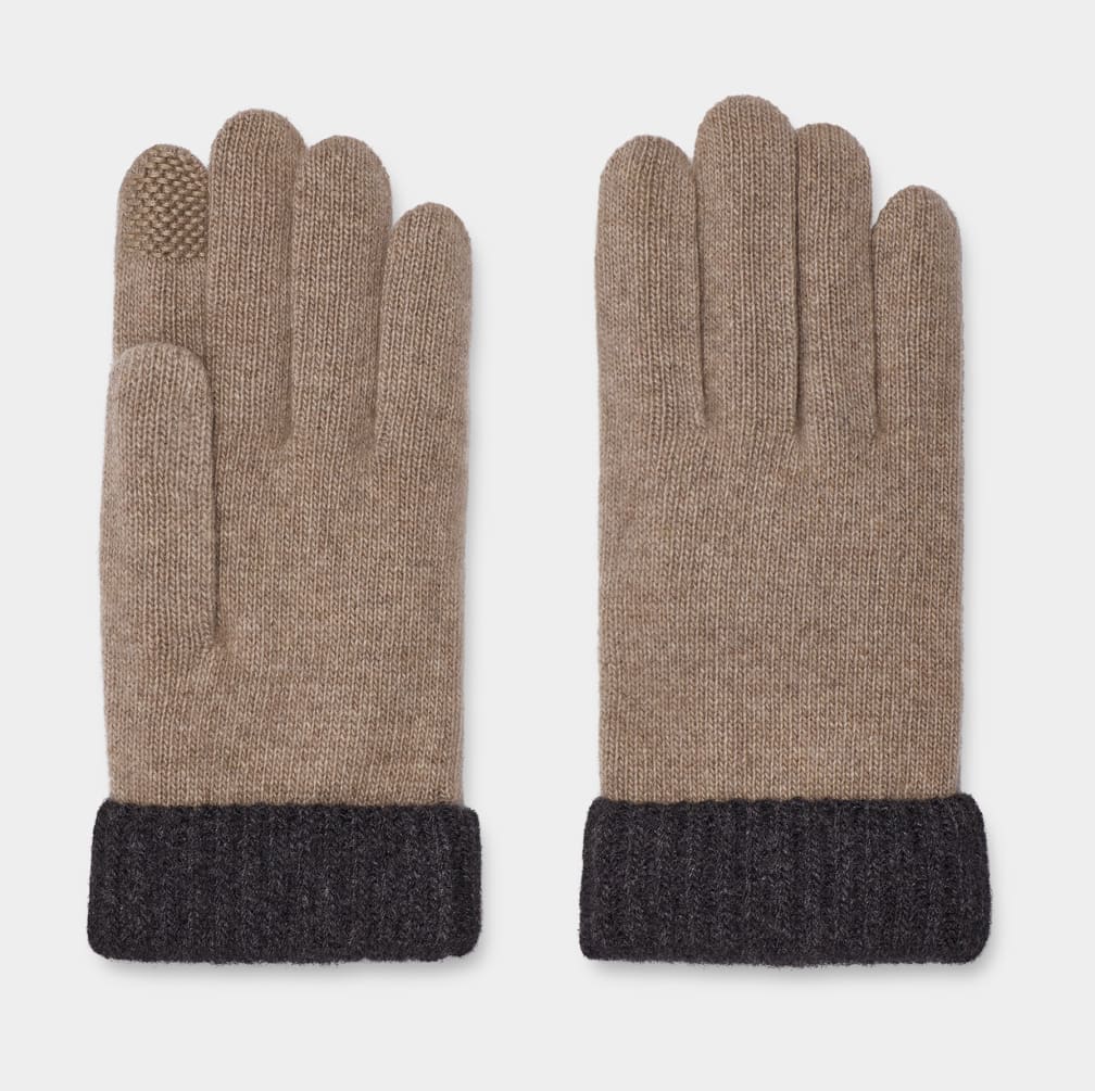 Guantes Ugg Evander Knit Hombre Creme Gris | Argentina ICYDMTP-85