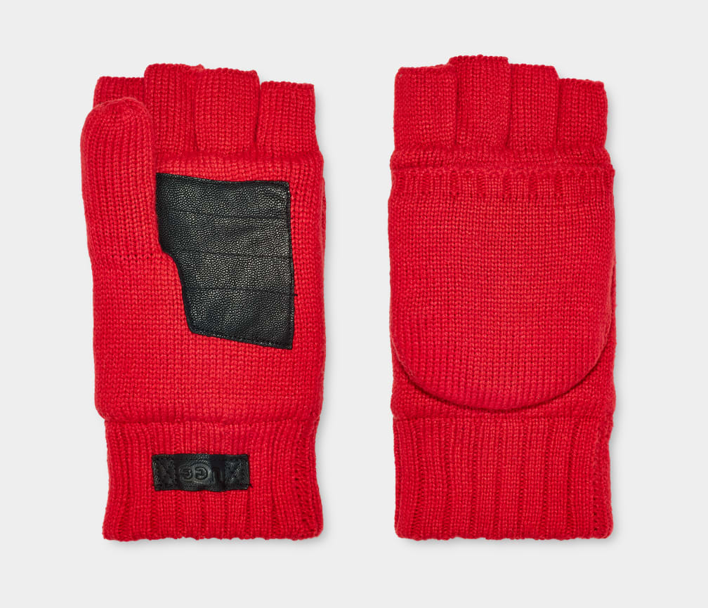 Guantes Ugg Knit Flip Mitten Hombre Rojas | Argentina VKJBXNR-40