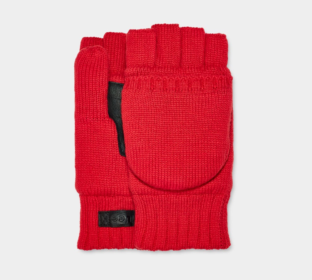 Guantes Ugg Knit Flip Mitten Hombre Rojas | Argentina VKJBXNR-40