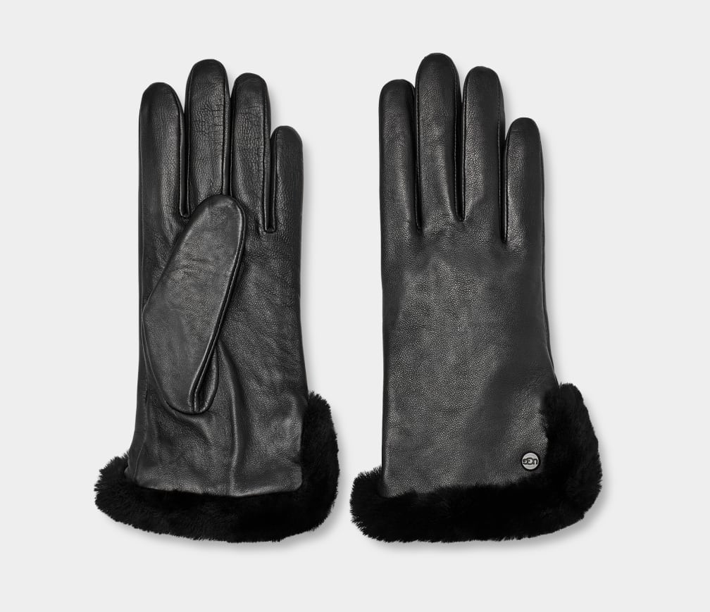 Guantes Ugg Leather Sheepskin Vent Mujer Negras | Argentina ZISVWRE-74