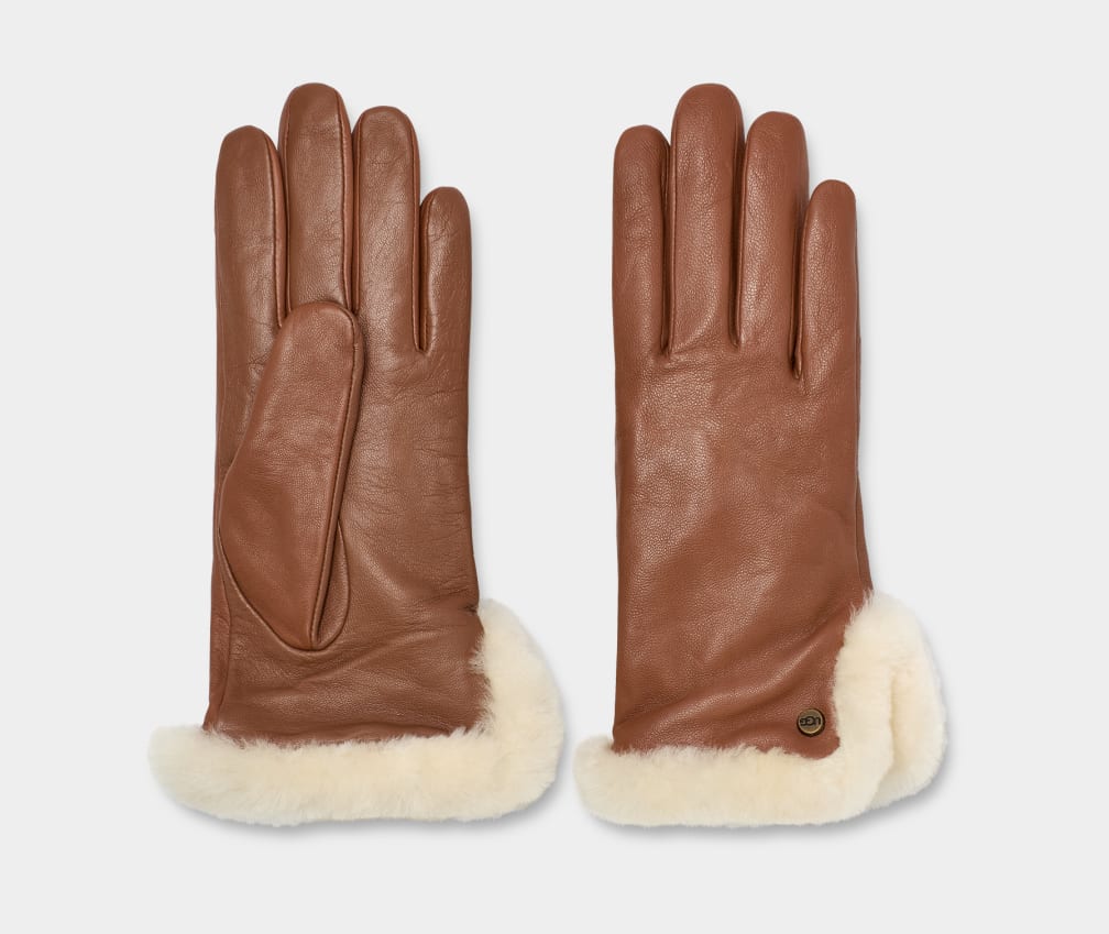 Guantes Ugg Leather Sheepskin Vent Mujer Marrones | Argentina GEJNPHV-02