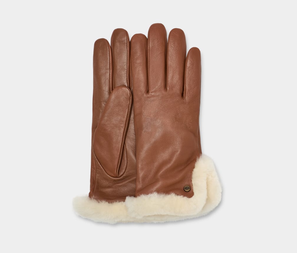 Guantes Ugg Leather Sheepskin Vent Mujer Marrones | Argentina GEJNPHV-02