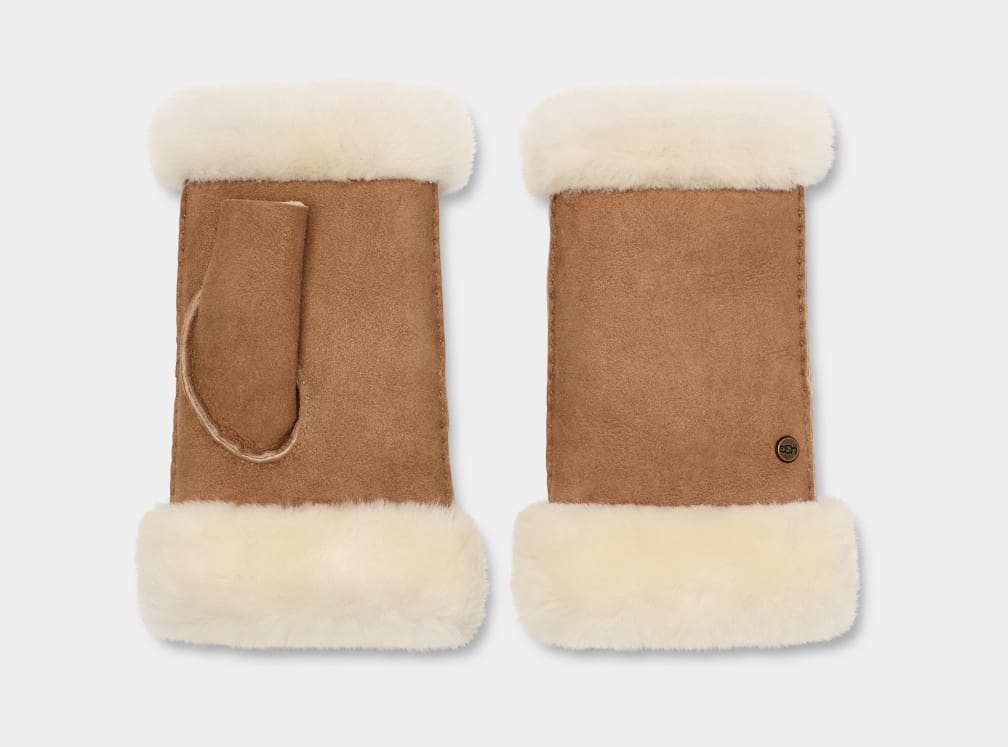 Guantes Ugg Sheepskin Fingerless Mujer Marrones | Argentina SDZPXTV-50