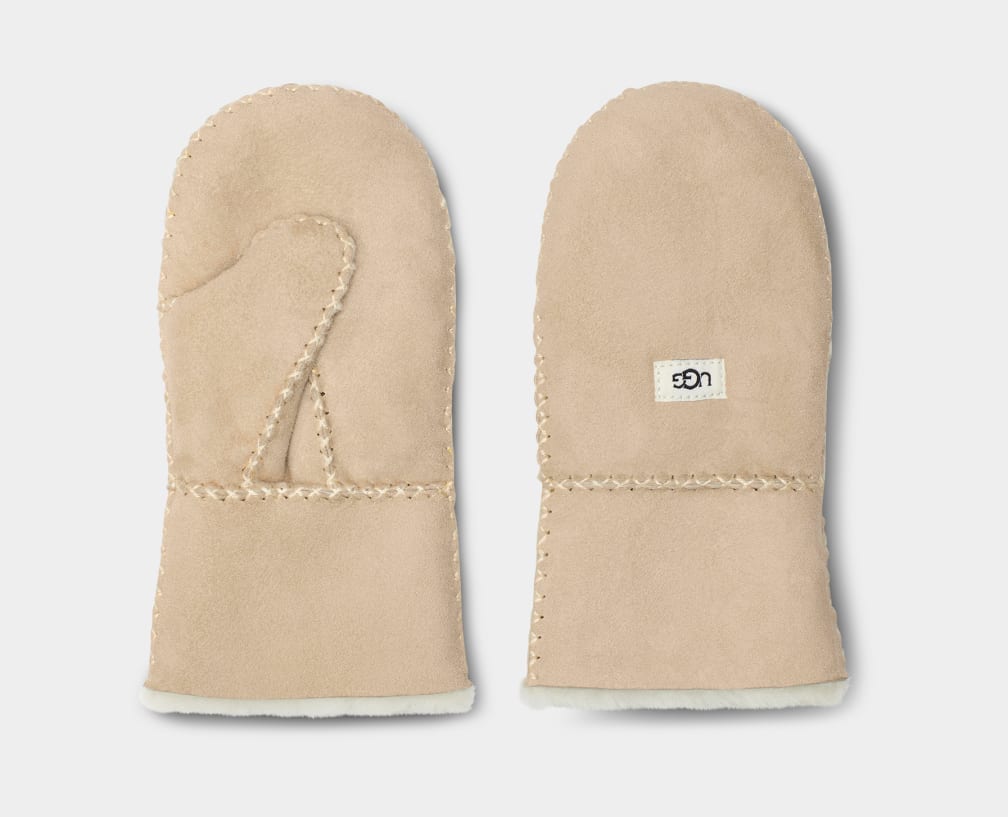 Guantes Ugg Sheepskin Mitten with Stitch Niños Marrones | Argentina TLSIQEB-03