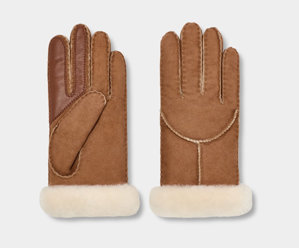 Guantes Ugg Sheepskin Whipstitch Mujer Marrones | Argentina WVCQBOT-84