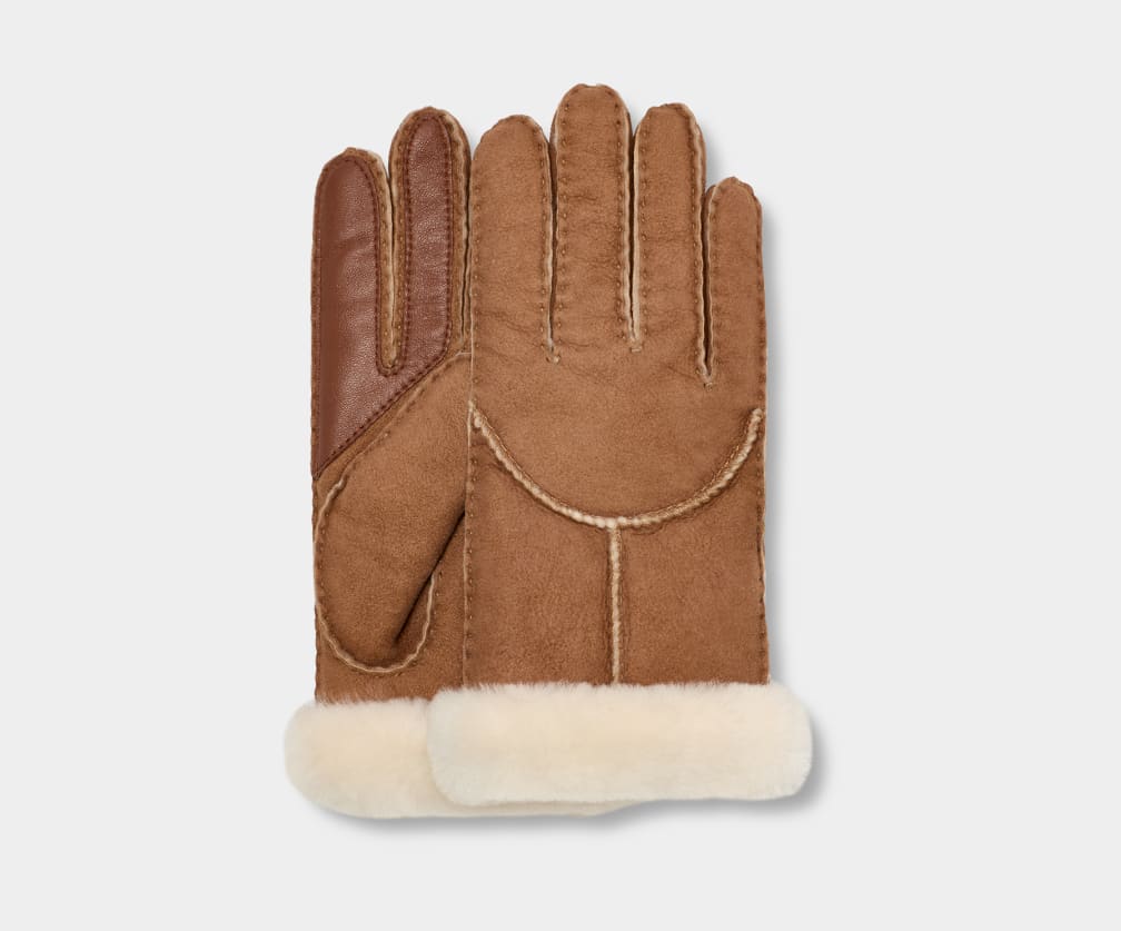 Guantes Ugg Sheepskin Whipstitch Mujer Marrones | Argentina WVCQBOT-84