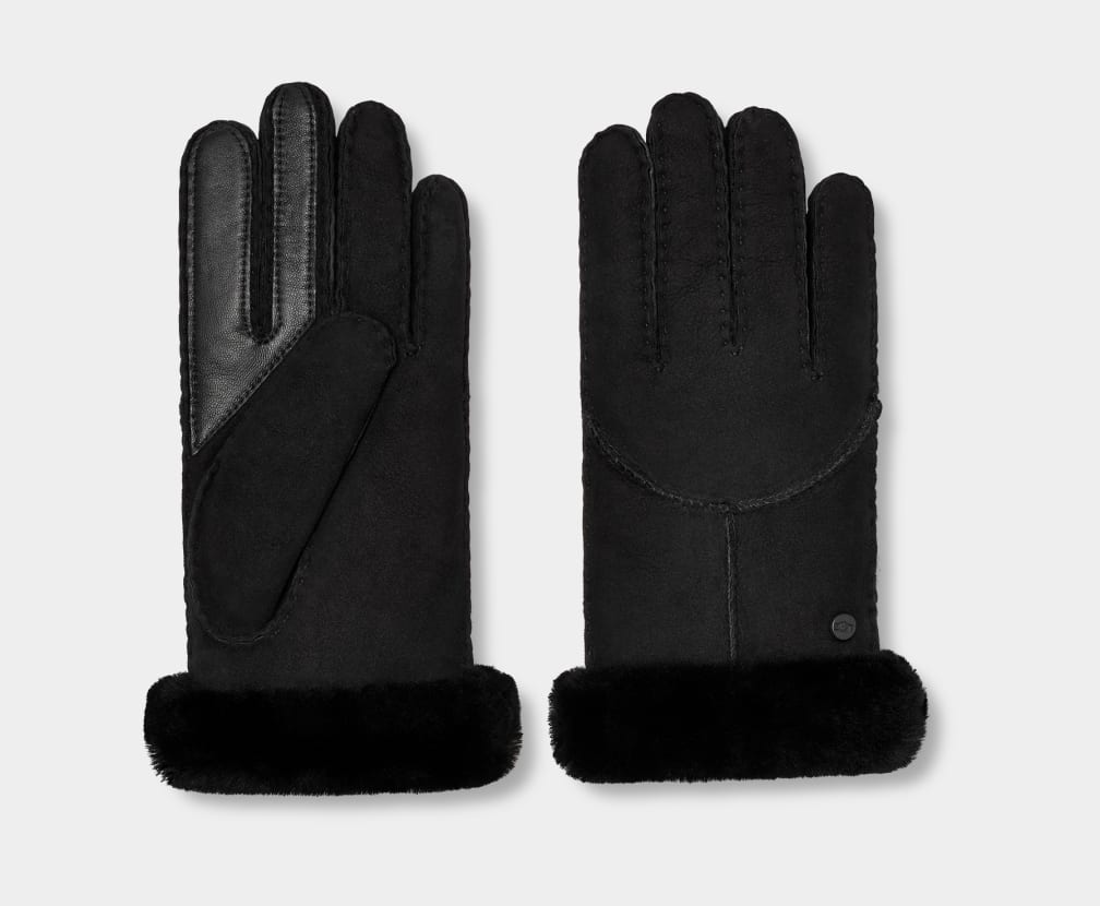 Guantes Ugg Sheepskin Whipstitch Mujer Negras | Argentina BWYCPHX-98