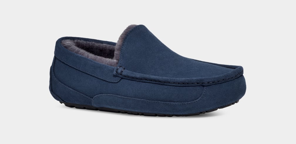 Mocasines Ugg Ascot Hombre Azules | Argentina TKNYLEU-14