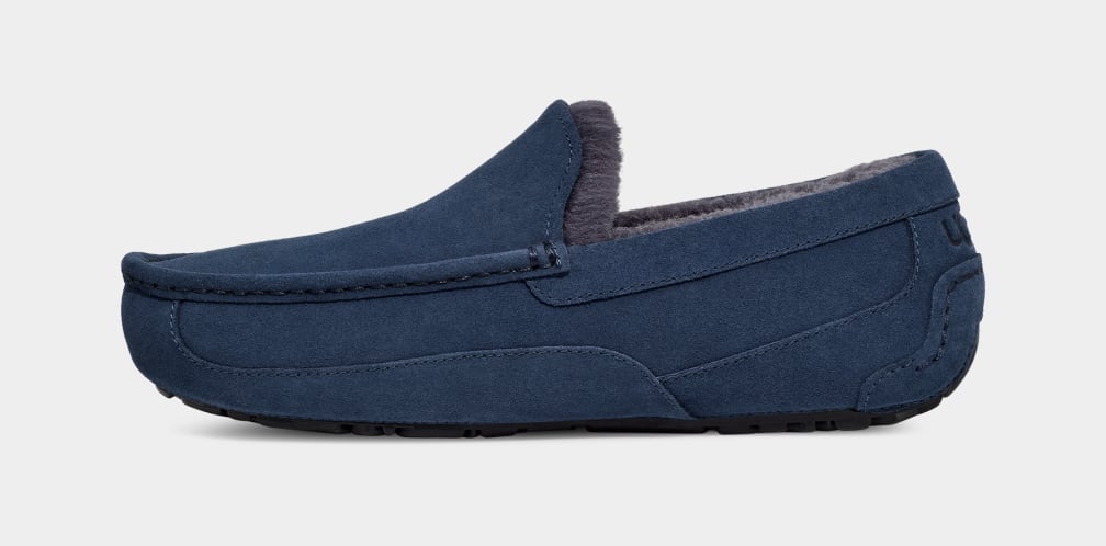 Mocasines Ugg Ascot Hombre Azules | Argentina TKNYLEU-14