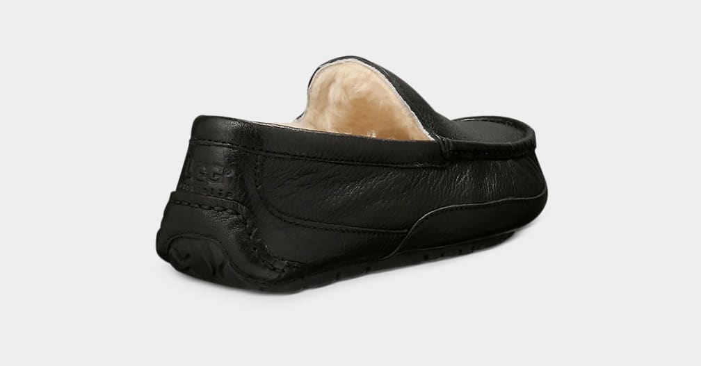 Mocasines Ugg Ascot Leather Hombre Negras | Argentina EGMVULB-85