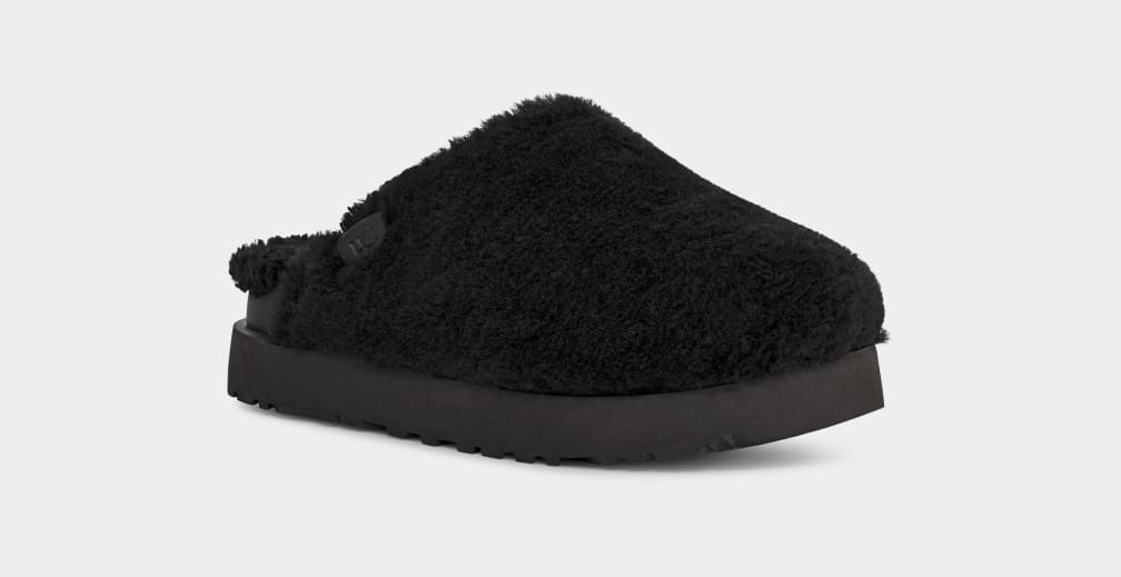 Mocasines Ugg Fuzz Sugar Mujer Negras | Argentina TKCESHO-13