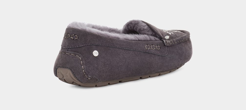 Pantuflas Ugg Ansley Blossom Mujer Gris Oscuro | Argentina LUAYZWP-87