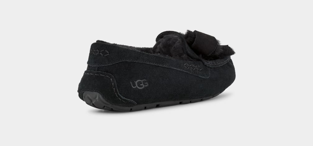 Pantuflas Ugg Ansley Heritage Bow Mujer Negras | Argentina OWGPXZU-34