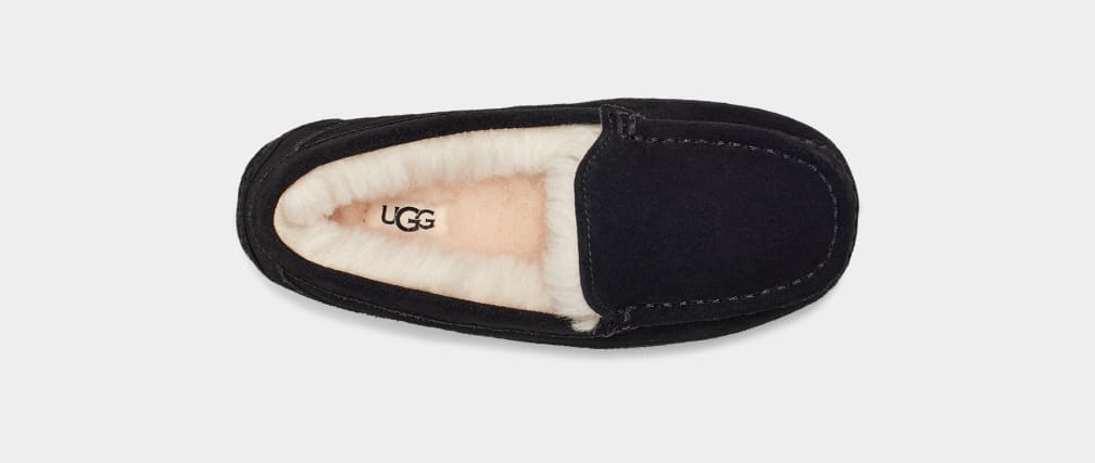 Pantuflas Ugg Ascot Niños Negras | Argentina TUSWVGA-73