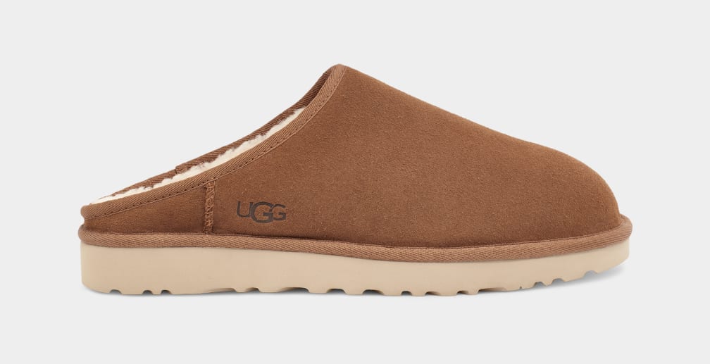 Pantuflas Ugg Classic Hombre Marrones | Argentina WHPZTGC-38