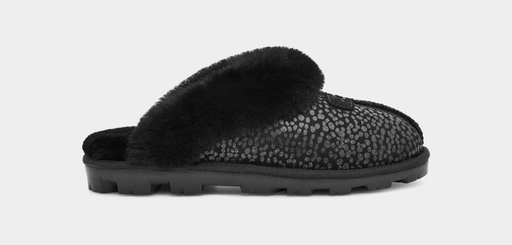 Pantuflas Ugg Coquette Sparkle Spots Mujer Negras | Argentina SFTOEWP-21