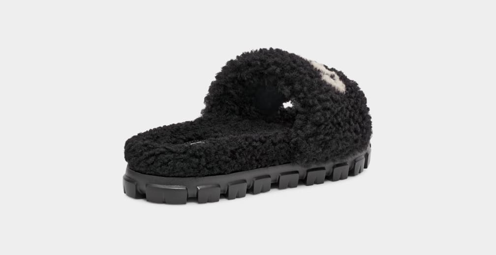 Pantuflas Ugg Cozetta Curly Graphic Mujer Negras | Argentina WSCNVMA-10