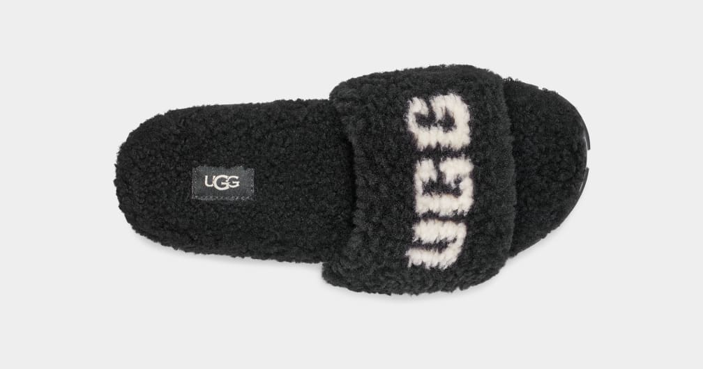 Pantuflas Ugg Cozetta Curly Graphic Mujer Negras | Argentina WSCNVMA-10