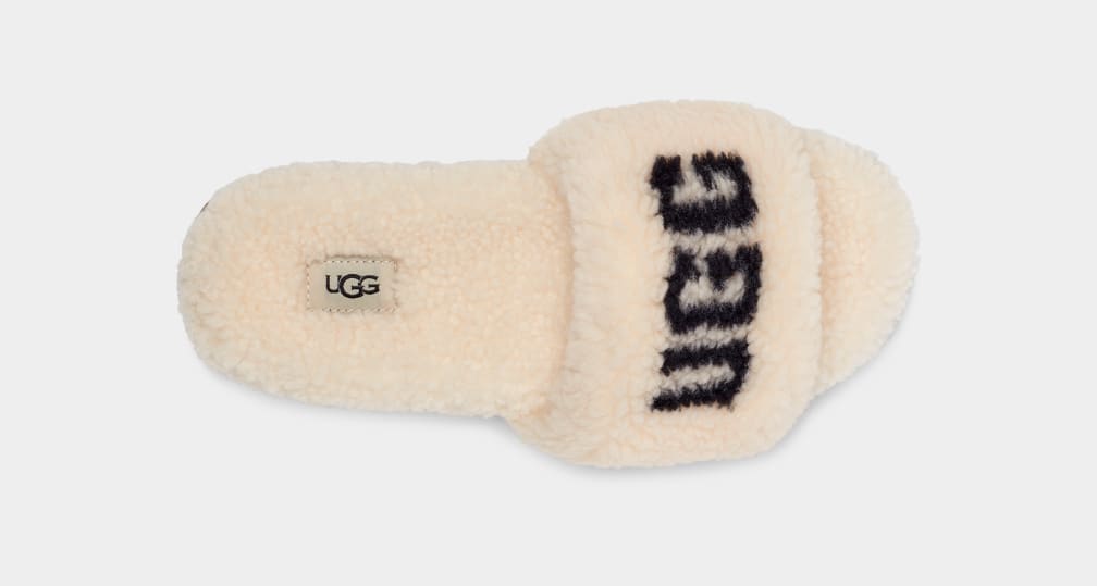 Pantuflas Ugg Cozetta Curly Graphic Mujer Beige | Argentina UNKBDCP-38