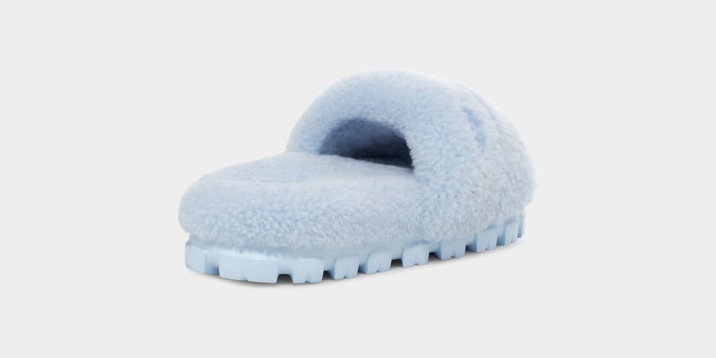 Pantuflas Ugg Cozetta Curly Mujer Azules | Argentina SMHOWUC-80