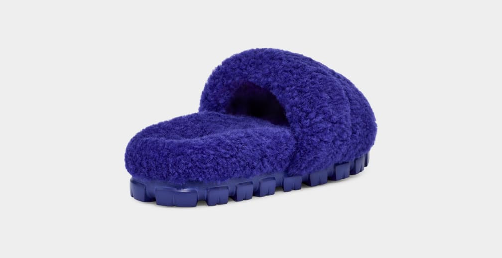 Pantuflas Ugg Cozetta Curly Mujer Azules | Argentina ACXNYFZ-84