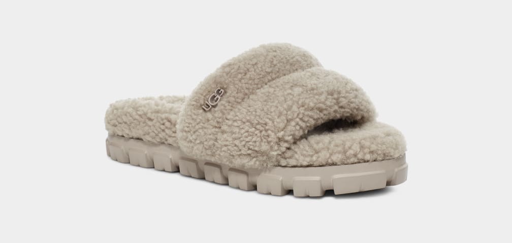 Pantuflas Ugg Cozetta Curly Mujer Gris | Argentina GQVYLBN-12