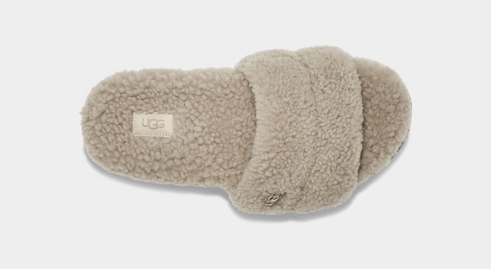 Pantuflas Ugg Cozetta Curly Mujer Gris | Argentina GQVYLBN-12