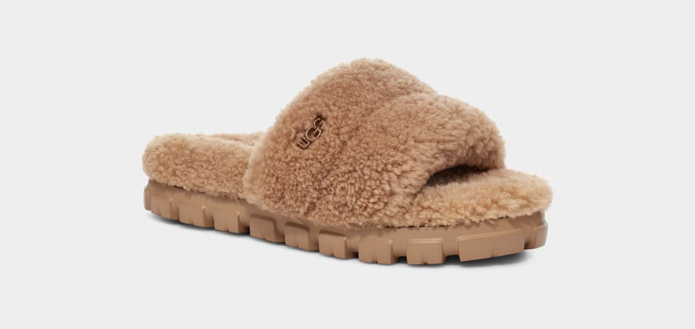 Pantuflas Ugg Cozetta Curly Mujer Marrones | Argentina WKXRVFO-45