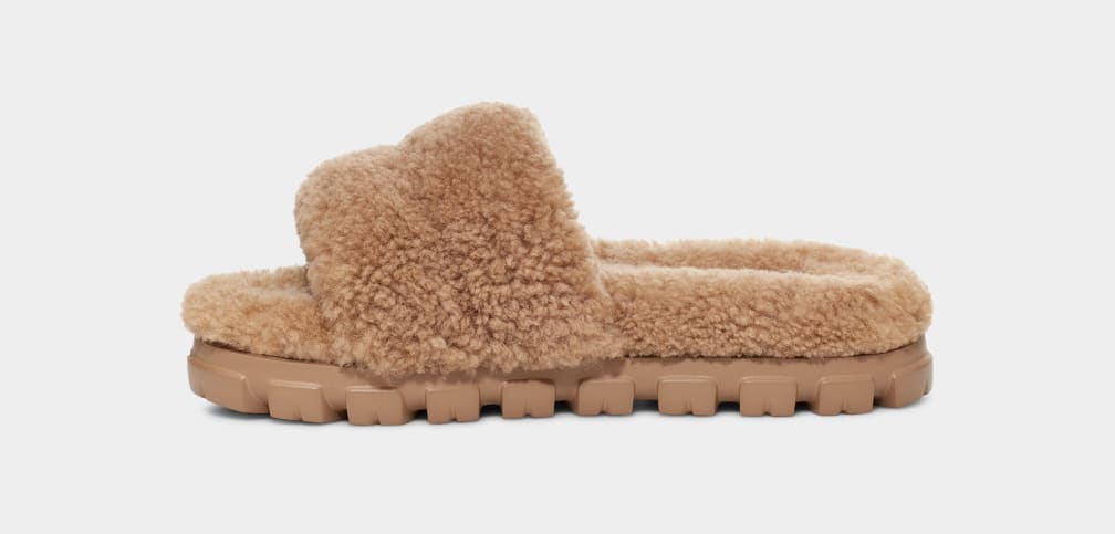 Pantuflas Ugg Cozetta Curly Mujer Marrones | Argentina WKXRVFO-45