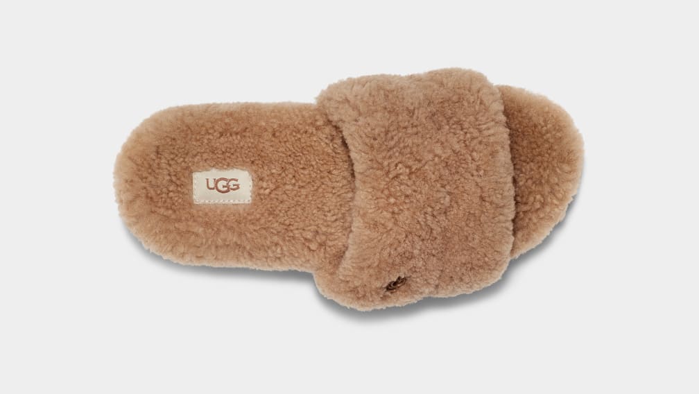 Pantuflas Ugg Cozetta Curly Mujer Marrones | Argentina WKXRVFO-45