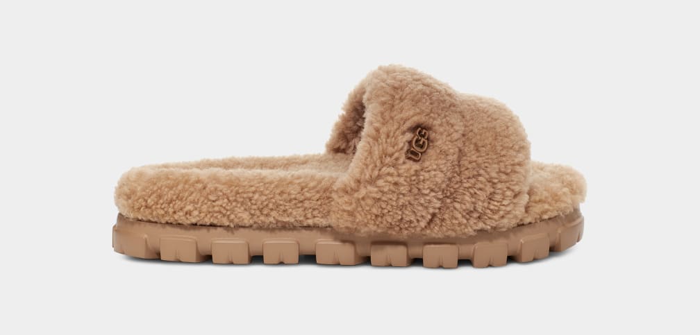 Pantuflas Ugg Cozetta Curly Mujer Marrones | Argentina WKXRVFO-45